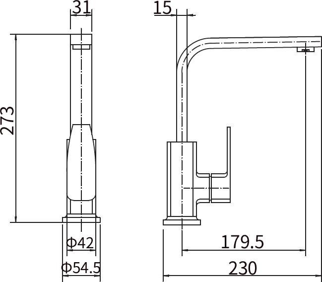 Смеситель для кухни Fashun A54010 сатин
