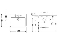 Мебельная раковина Duravit Vero 0454600000 60 см Мебельная раковина Duravit Vero 0454600000 60 см