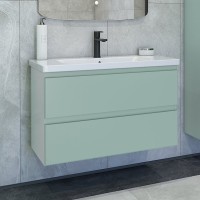 Тумба под раковину без столешницы Caprigo Forte 90 подвесная, селесте