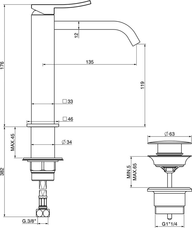 Смеситель для раковины Gattoni Ely 8844/88C0