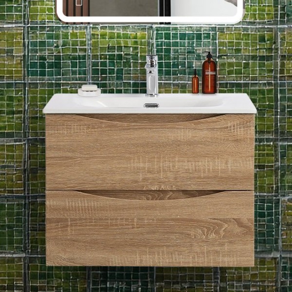 Тумба с раковиной BelBagno Marino-cer-n 70 подвесная, rovere bianco