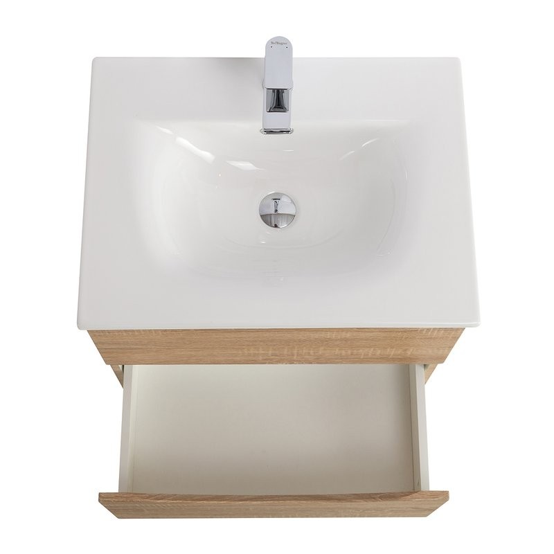 Тумба с раковиной BelBagno Marino-cer-n 70 подвесная, rovere bianco