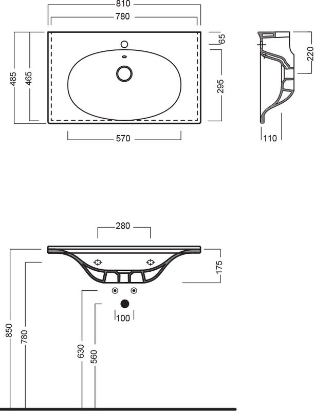 Мебельная раковина Hatria Le Fiabe Y1AB01 80