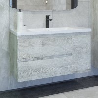 Тумба с раковиной Caprigo Forte 100 R подвесная, белый клен