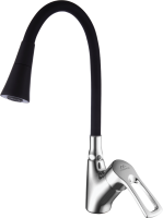 Смеситель для кухни Fashun A4466+A7350 с гибким изливом, хром, черный