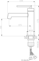 Смеситель для раковины BelBagno Acqua ACQUA-LVM-CRM хром