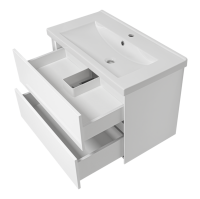 Тумба с раковиной Misty Твист 80 белая глянцевая