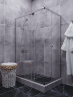 Душевой уголок Triton Вента Хром Щ0000074409 120х90, стекло прозрачное, профиль глянцевый хром