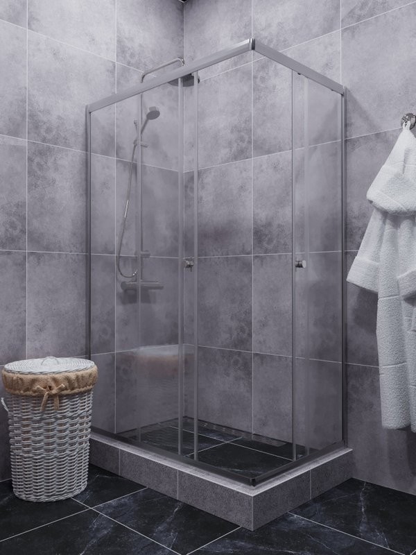 Душевой уголок Triton Вента Хром Щ0000074409 120х90, стекло прозрачное, профиль глянцевый хром