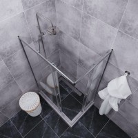 Душевой уголок Triton Вента Хром Щ0000074409 120х90, стекло прозрачное, профиль глянцевый хром