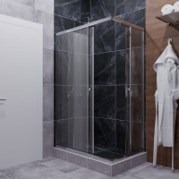 Душевой уголок Triton Вента Хром Щ0000074409 120х90, стекло прозрачное, профиль глянцевый хром