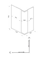Душевой уголок Triton Вента Хром Щ0000074409 120х90, стекло прозрачное, профиль глянцевый хром