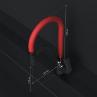 Смеситель для кухни AM.PM Like F8007828 с гибким изливом, красный