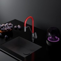 Смеситель для кухни AM.PM Like F8007828 с гибким изливом, красный