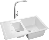 Комплект Мойка GranFest Quadro GF-Q775 KL иней + Смеситель MEGA Mega Комплект Мойка GranFest Quadro GF-Q775 KL иней + Смеситель MEGA Mega