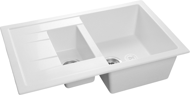 Комплект Мойка GranFest Quadro GF-Q775 KL иней + Смеситель MEGA Mega