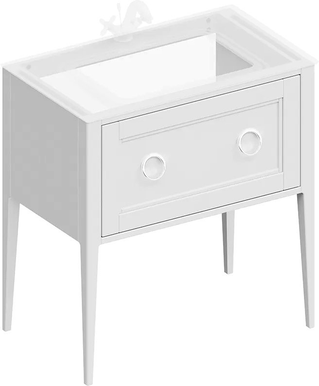 Тумба под раковину KERAMA MARAZZI Plaza Classic Neo 80 белая матовая