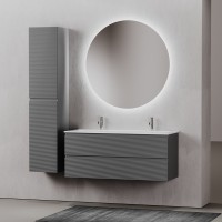 Тумба с раковиной Sancos Folk 120 на двоих, grey soft