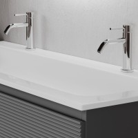 Тумба с раковиной Sancos Folk 120 на двоих, grey soft