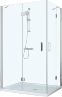 Душевой уголок Vegas Glass AFA-F TUR NOVO h1890 120*90 08 01 L профиль глянцевый хром, стекло прозрачное