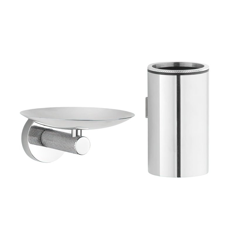 Набор Стакан Boheme Uno 10974-CR, chrome + Мыльница 10973-CR, chrome