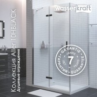 Душевая дверь в нишу Wasserkraft Aller 10H05LB black matt, 120 см