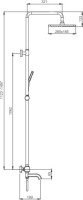 Душевая стойка Gappo G91 G2491-8 с термостатом, белая