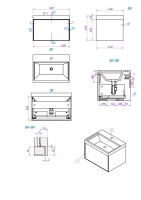 Тумба под раковину La Fenice SIMPLA Bianco белая 60 см