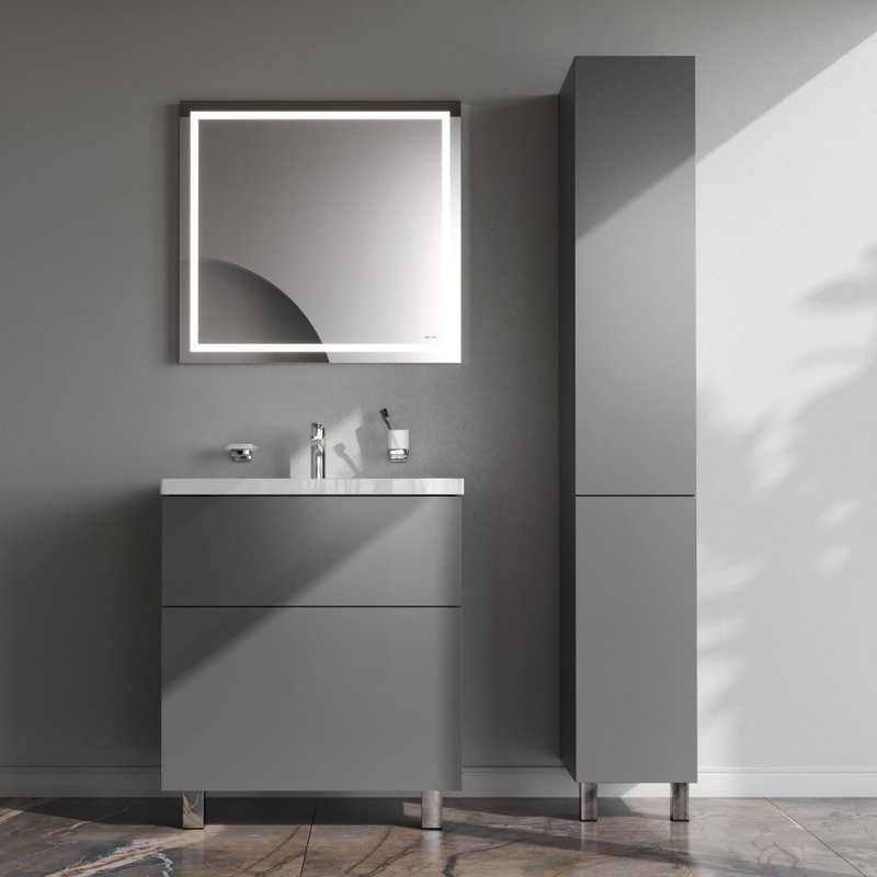 Мебель для ванной комнаты AM.PM Gem 75 графит матовый, напольная, с 2 ящиками