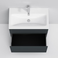 Мебель для ванной комнаты AM.PM Gem 75 графит матовый, напольная, с 2 ящиками