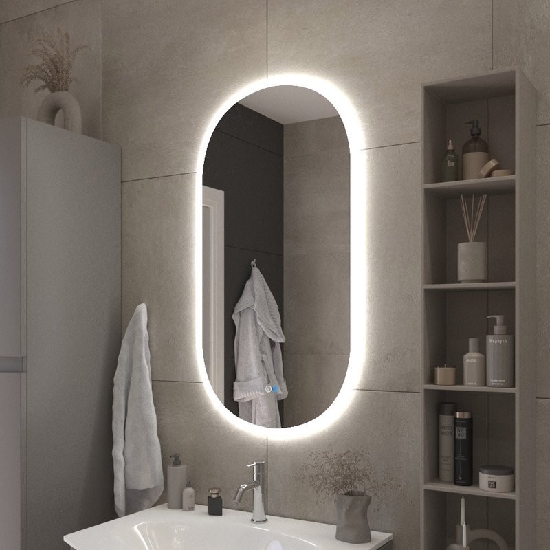 Зеркало Cezares Ellisse 50 с подсветкой