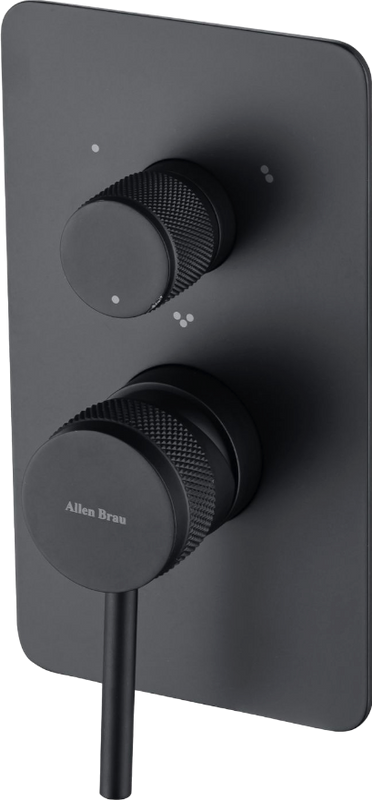 Встраиваемый смеситель для душа и ванны Allen Brau Priority 5.31A11-31 С ВНУТРЕННЕЙ ЧАСТЬЮ, матовый черный