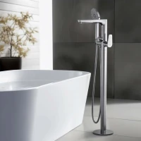 Напольный смеситель для ванны с душем AQUATEK Бетта AQ1145CR С ВНУТРЕННЕЙ ЧАСТЬЮ, хром