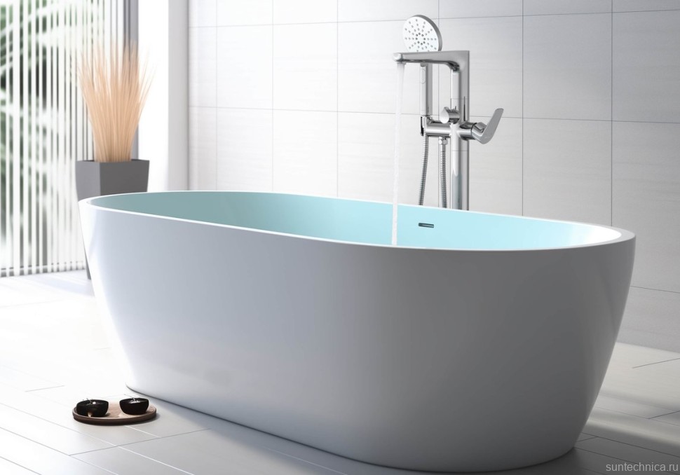 Напольный смеситель для ванны с душем AQUATEK Бетта AQ1145CR С ВНУТРЕННЕЙ ЧАСТЬЮ, хром