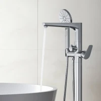 Напольный смеситель для ванны с душем AQUATEK Бетта AQ1145CR С ВНУТРЕННЕЙ ЧАСТЬЮ, хром