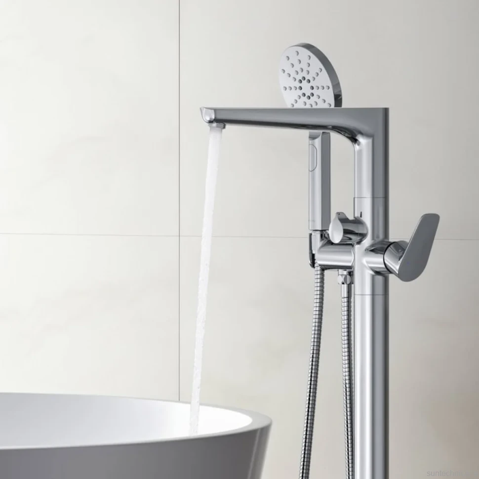 Напольный смеситель для ванны с душем AQUATEK Бетта AQ1145CR С ВНУТРЕННЕЙ ЧАСТЬЮ, хром