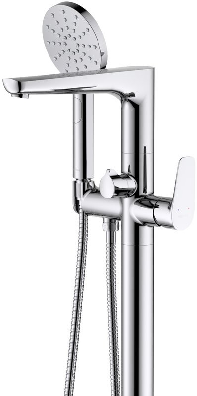Напольный смеситель для ванны с душем AQUATEK Бетта AQ1145CR С ВНУТРЕННЕЙ ЧАСТЬЮ, хром