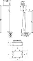 Напольный смеситель для ванны с душем AQUATEK Бетта AQ1145CR С ВНУТРЕННЕЙ ЧАСТЬЮ, хром