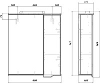 Зеркало SanStar Bianca 60 белое