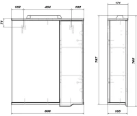 Зеркало SanStar Bianca 60 белое