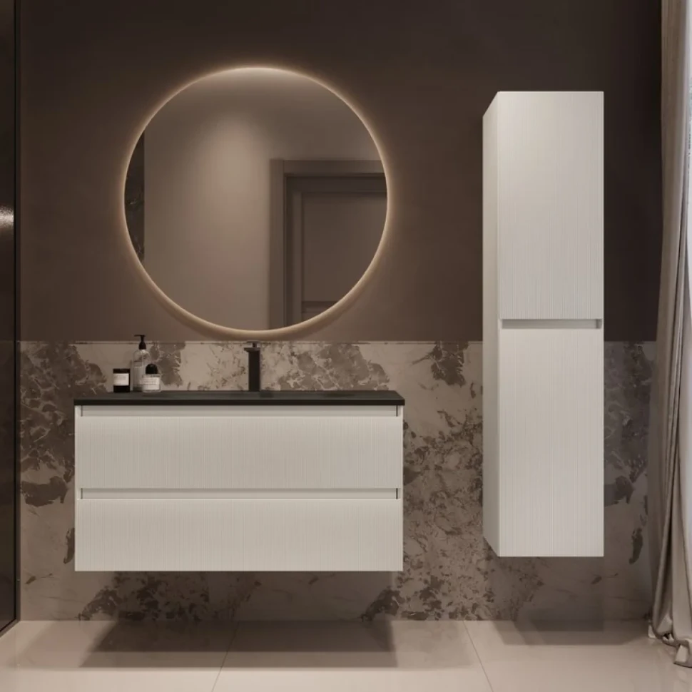 Тумба под раковину без столешницы Vincea Welle 100 m.white soft-touch