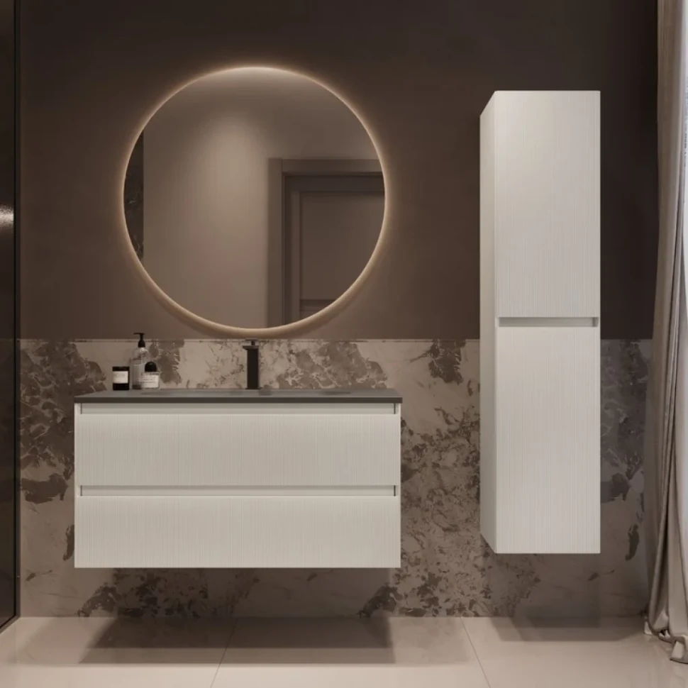 Тумба под раковину без столешницы Vincea Welle 100 m.white soft-touch