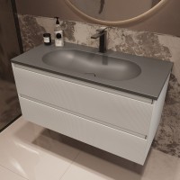 Тумба под раковину без столешницы Vincea Welle 100 m.white soft-touch