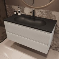 Тумба под раковину без столешницы Vincea Welle 100 m.white soft-touch