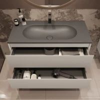 Тумба под раковину без столешницы Vincea Welle 100 m.white soft-touch