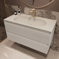 Тумба под раковину без столешницы Vincea Welle 100 m.white soft-touch