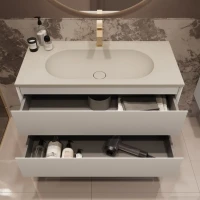 Тумба под раковину без столешницы Vincea Welle 100 m.white soft-touch