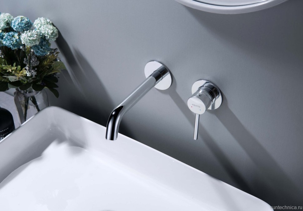 Смеситель для раковины AQUATEK Европа AQ1313CR С ВНУТРЕННЕЙ ЧАСТЬЮ, хром
