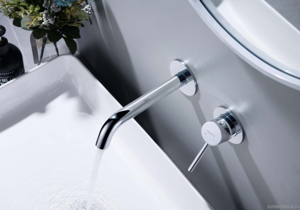 Смеситель для раковины AQUATEK Европа AQ1313CR С ВНУТРЕННЕЙ ЧАСТЬЮ, хром