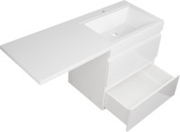Мебель для ванной комнаты Style Line Даллас 150 R Люкс Plus подвесная, белая, зеркало DIWO Элиста